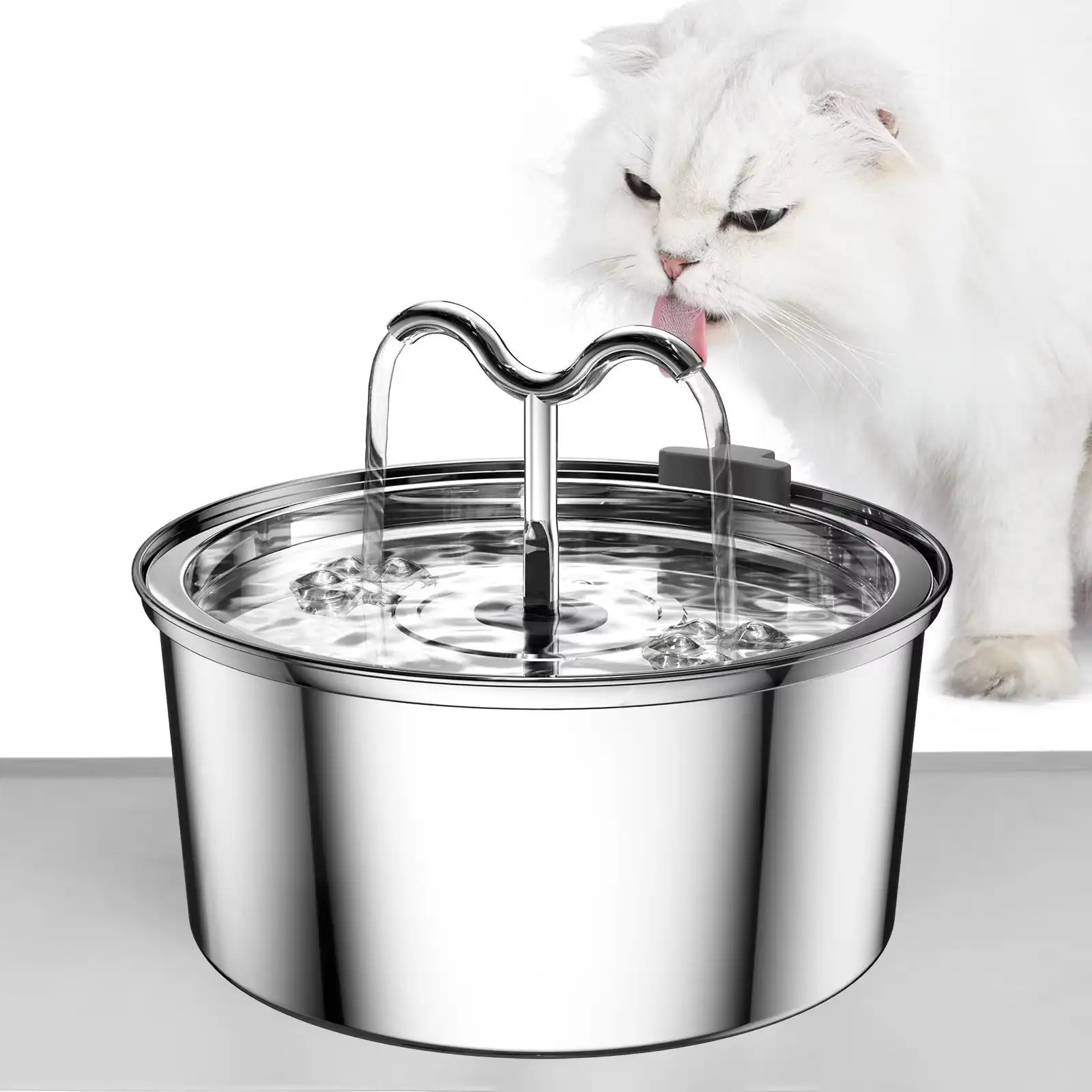 Cat Water Fountain , 3.2L/108OZ Stainless Steel Pet Water Dispenser Automatic Metal Dog Drinking Fountains Water Bowl with 3 Rep
Cat Water Fountain , 3.2L/108OZ Stainless Steel Pet Water Dispenser Automatic Metal Dog Drinking Fountains Water Bowl with 3 Rep