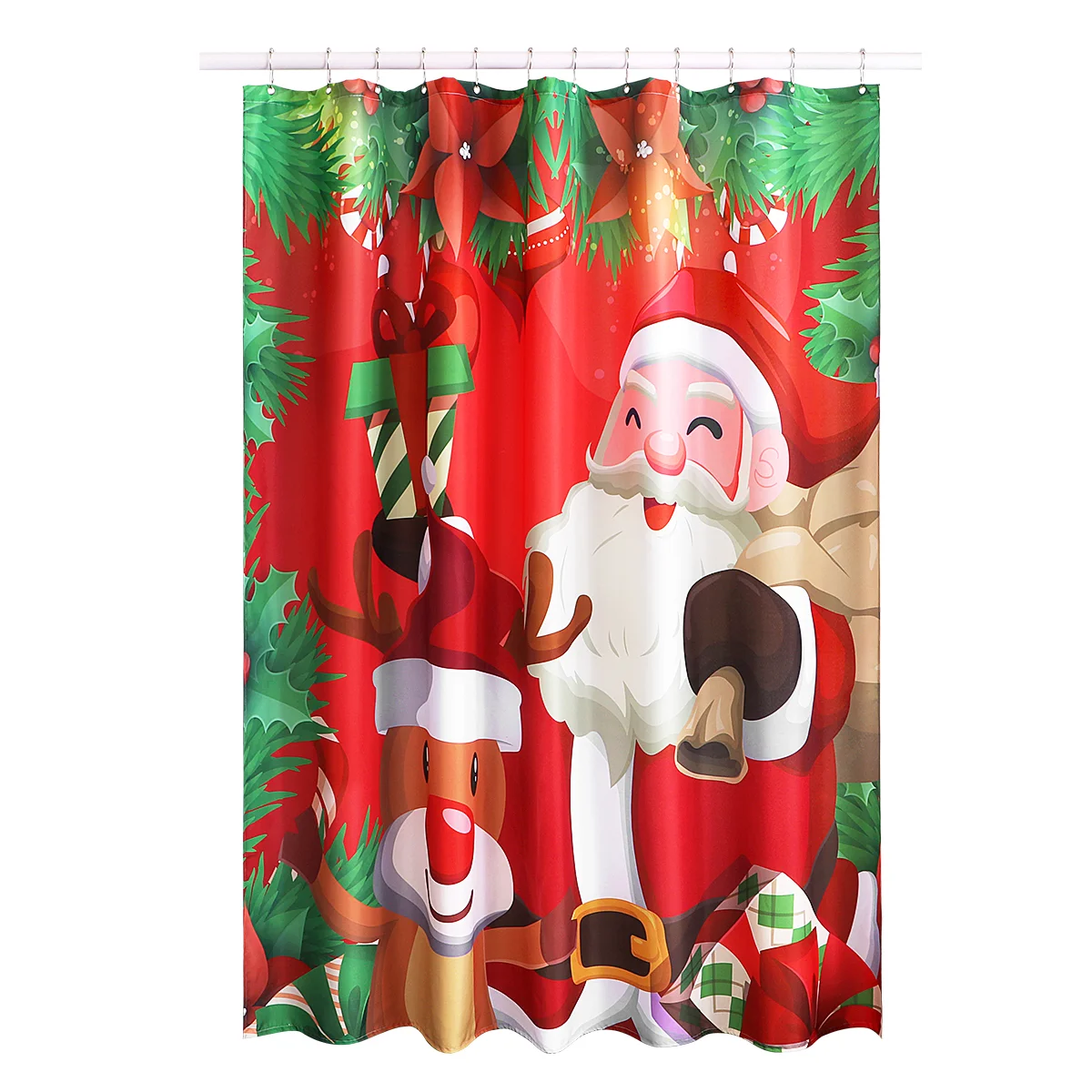 1PC Christmas Curtain Santa Claus with Hooks Bathroom Curtain Bathroom Accessories for Xmas Room
1PC Christmas Curtain Santa Claus with Hooks Bathroom Curtain Bathroom Accessories for Xmas Room