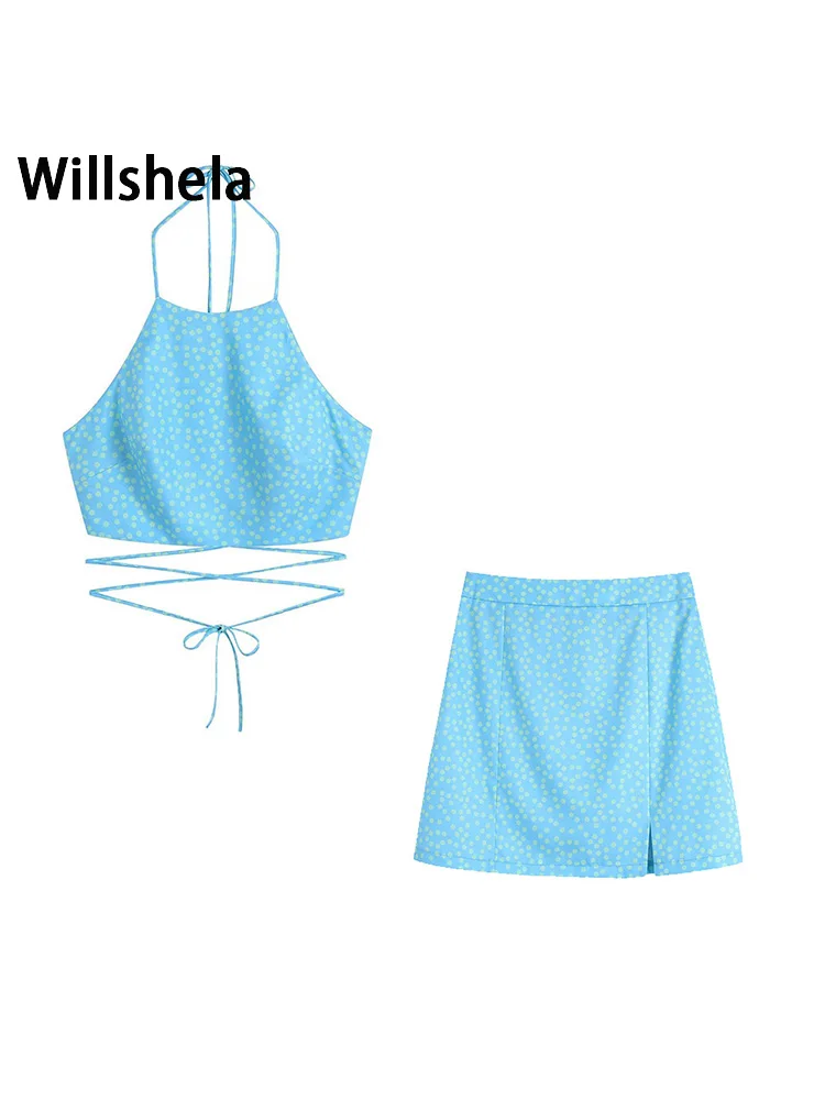 Willshela Women Fashion 2 Piece Set Polka Dot Cropped Tops & High Waist Back Zipper Mini Skirt Chic Lady Female Skirt Sets
Willshela Women Fashion 2 Piece Set Polka Dot Cropped Tops & High Waist Back Zipper Mini Skirt Chic Lady Female Skirt Sets