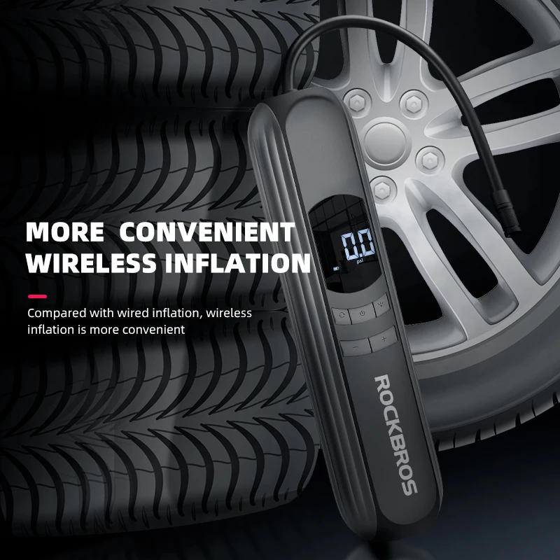 ROCKBROS Car Electrical Air Pump 150PSI Fast Inflation Motorcycle Electrical Air Pump 2600mAh Bicycle Car Air Compressor Pump
ROCKBROS Car Electrical Air Pump 150PSI Fast Inflation Motorcycle Electrical Air Pump 2600mAh Bicycle Car Air Compressor Pump