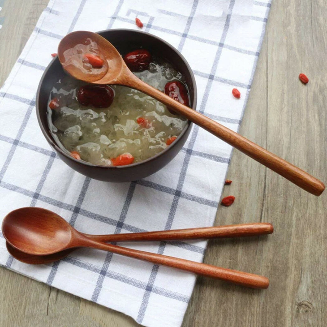 6 Piece Long Wooden Spoon Korean Japanese Style Natural Wood Soup Spoons For Eating Mixing Stirring Cooking Kitchen Utensi
6 Piece Long Wooden Spoon Korean Japanese Style Natural Wood Soup Spoons For Eating Mixing Stirring Cooking Kitchen Utensi