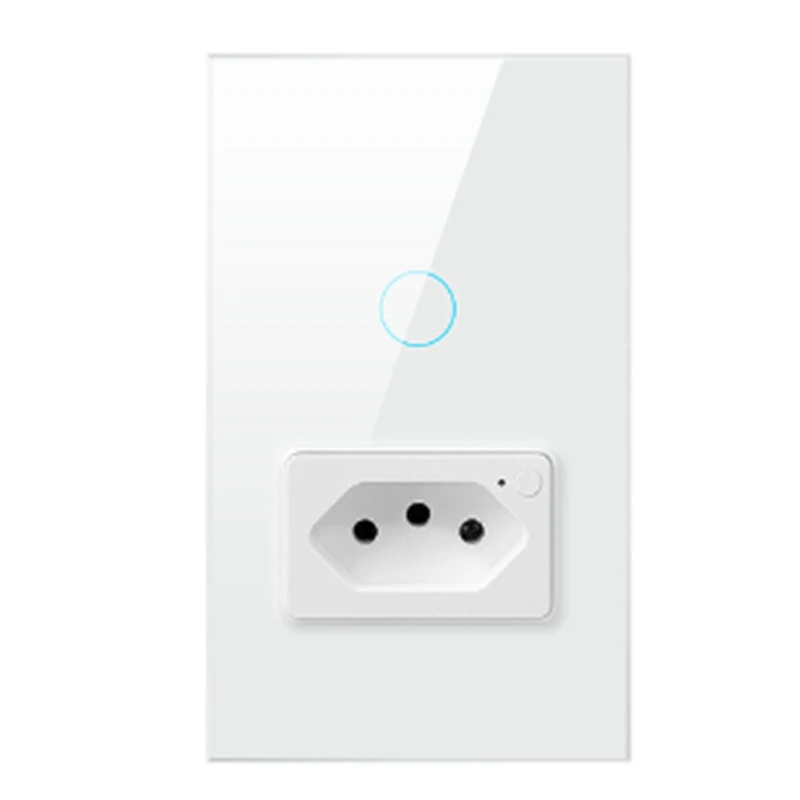 Tuya Brazil Wifi Smart Switch With Socket, Touch-Sensor Smart Home Interruptor Wall Switch Work For Google Home
Tuya Brazil Wifi Smart Switch With Socket, Touch-Sensor Smart Home Interruptor Wall Switch Work For Google Home