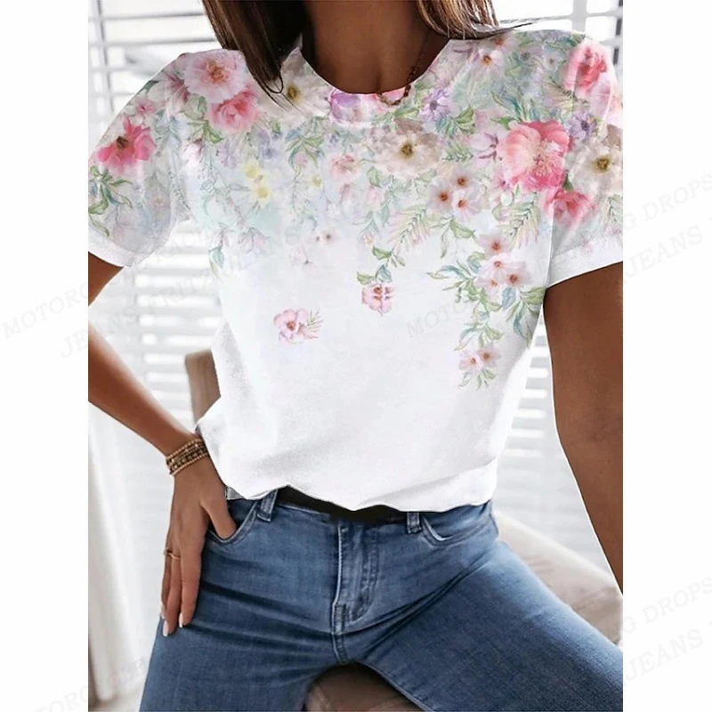 Women's T Shirt Floral 3d Print T-shirt Women Fashion Oversize Tshirt Summer Harajuku Tops Tees Flower Tops Women Camiseta Korea
Women's T Shirt Floral 3d Print T-shirt Women Fashion Oversize Tshirt Summer Harajuku Tops Tees Flower Tops Women Camiseta Korea