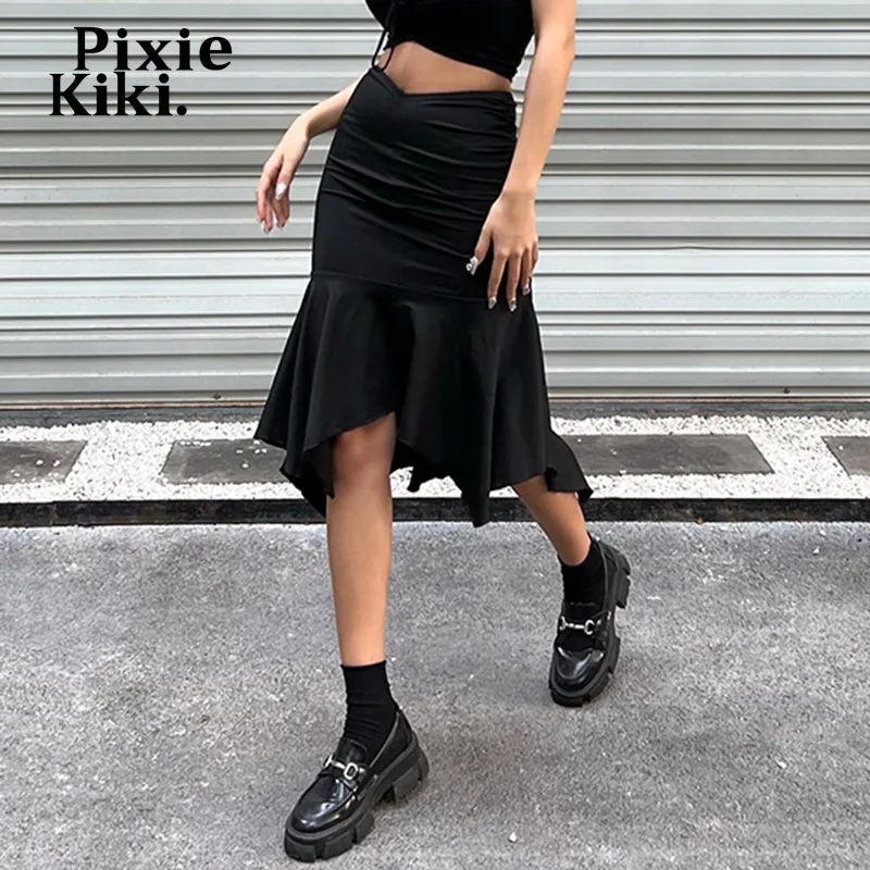PixieKiki Ruched Irregular Black Skirt Alt Y2k Girls Low Rise Midi Skirts for Women Vintage Clothes 90s Streetwear P77-BC21
PixieKiki Ruched Irregular Black Skirt Alt Y2k Girls Low Rise Midi Skirts for Women Vintage Clothes 90s Streetwear P77-BC21