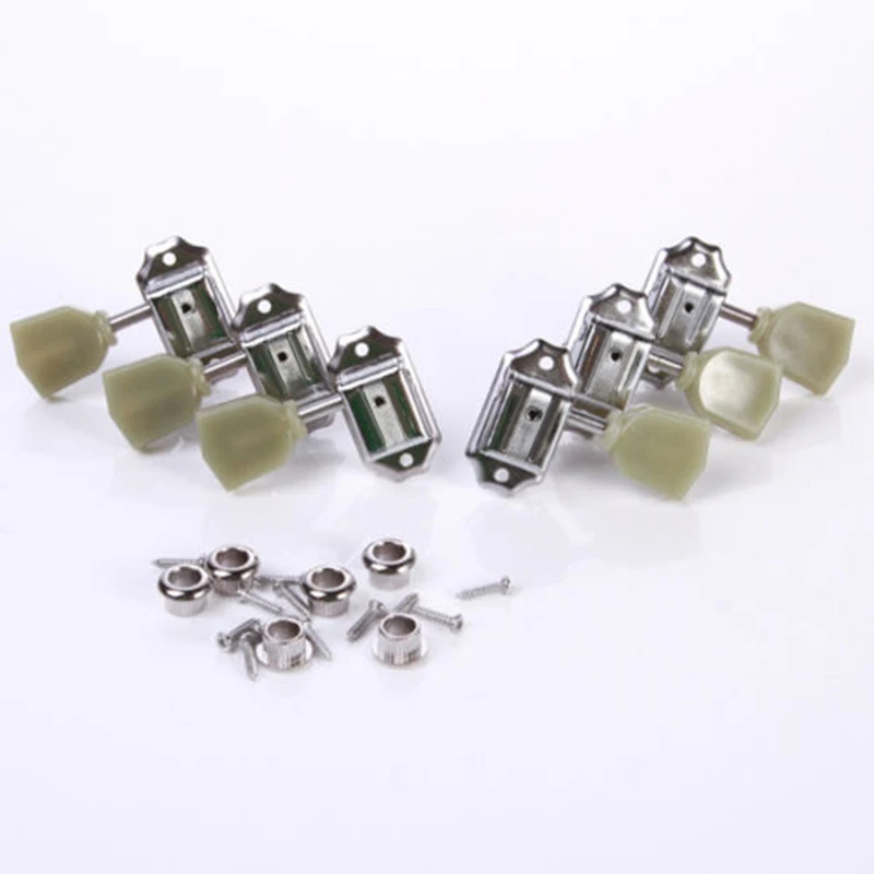 Chrome Guitar Tuners Metal Right Left 6pcs Parts Accessories Deluxe Tuning Machine Keys Heads For Gibson Style
Chrome Guitar Tuners Metal Right Left 6pcs Parts Accessories Deluxe Tuning Machine Keys Heads For Gibson Style