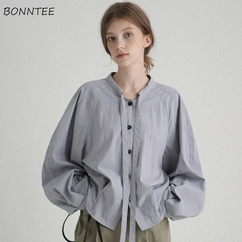 Shirts Women Tops Vintage Autumn Chic Long Sleeve Casual Korean Style Simple Camisas All-match Bandage Tender Streetwear Clothes
Shirts Women Tops Vintage Autumn Chic Long Sleeve Casual Korean Style Simple Camisas All-match Bandage Tender Streetwear Clothes