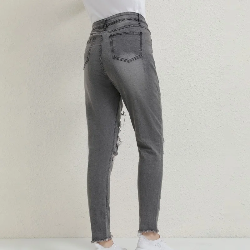 Hot sale 2023 Light Blue Ripped Jeans For Women Street Style Sexy Low Rise Distressed Trouser Stretch Skinny Hole Denim Pencil P
Hot sale 2023 Light Blue Ripped Jeans For Women Street Style Sexy Low Rise Distressed Trouser Stretch Skinny Hole Denim Pencil P