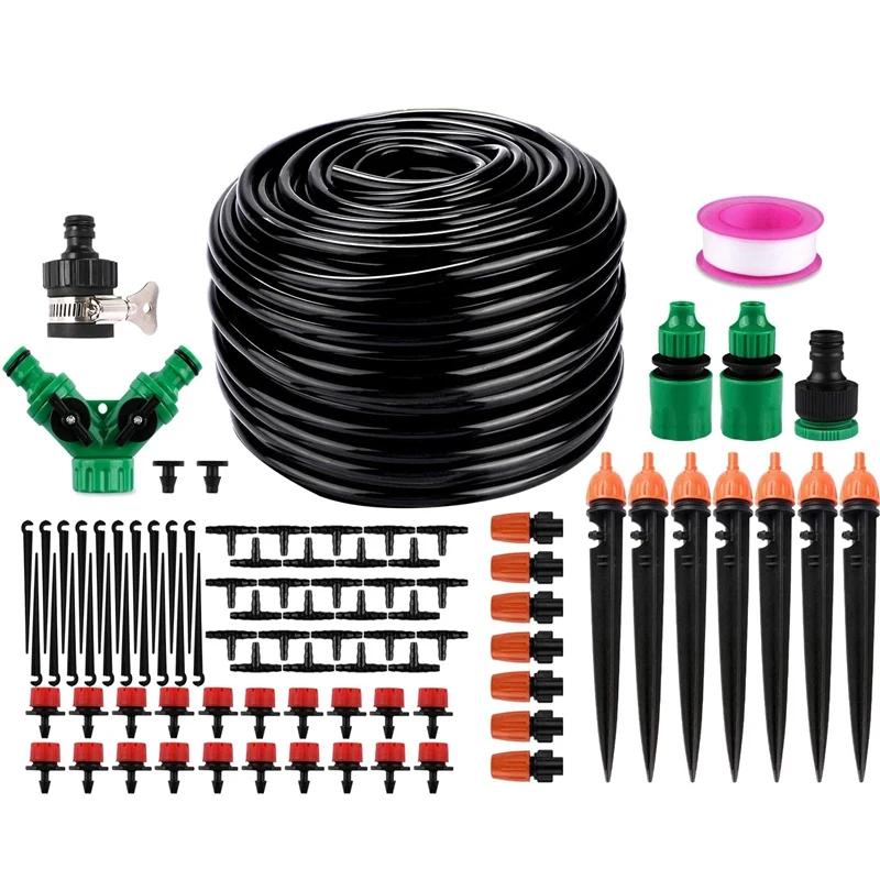 Drip Irrigation, 40M Garden Irrigation Adjustable Automatic Micro-Irrigation Kit, 1/4 Inch Distribution Pipe (40M)
Drip Irrigation, 40M Garden Irrigation Adjustable Automatic Micro-Irrigation Kit, 1/4 Inch Distribution Pipe (40M)