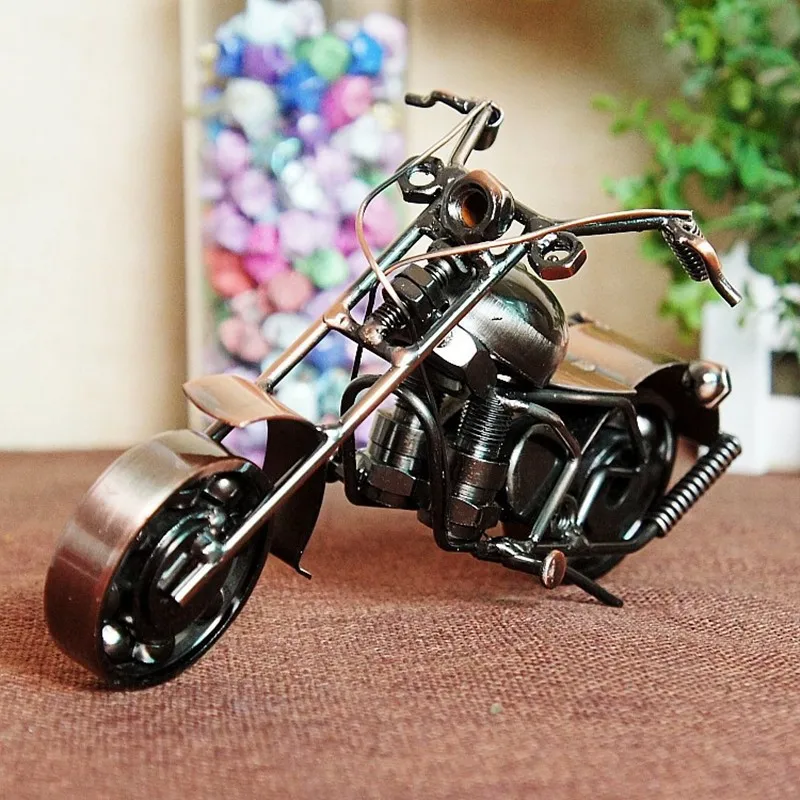 

15*5*10cm Desktop Furnishing Articles Crafts Figurines Miniatures Individual Home Decorations Iron Tricycle Model