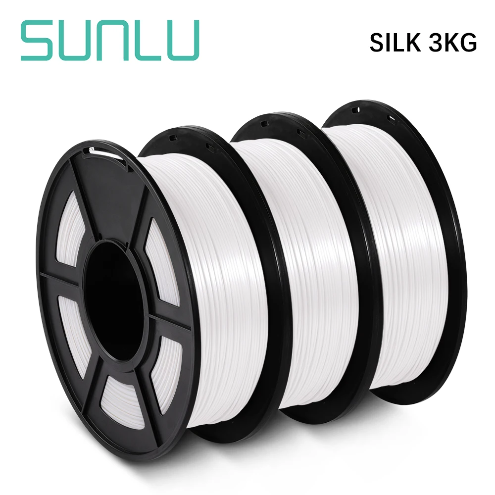 SUNLU 3Rolls PLA SILK 3D Filament 1KG 1.75MM Close To SILK Shine Effect Good Toughness Printing Non-Toxic Clogging Free
SUNLU 3Rolls PLA SILK 3D Filament 1KG 1.75MM Close To SILK Shine Effect Good Toughness Printing Non-Toxic Clogging Free