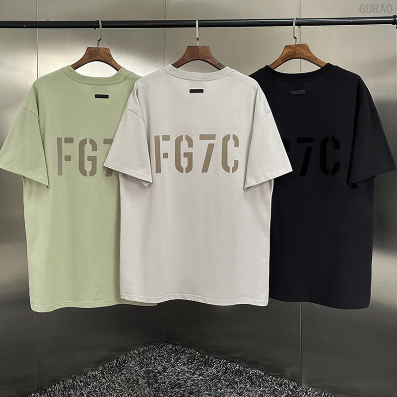 Summer Men’s Essentials T-shirt FG7C Flocking Logo 1:1Oversized Short Sleeve Jerry Lorenzo Brand Street Hip Hop100% Cotton Tees
Summer Men’s Essentials T-shirt FG7C Flocking Logo 1:1Oversized Short Sleeve Jerry Lorenzo Brand Street Hip Hop100% Cotton Tees