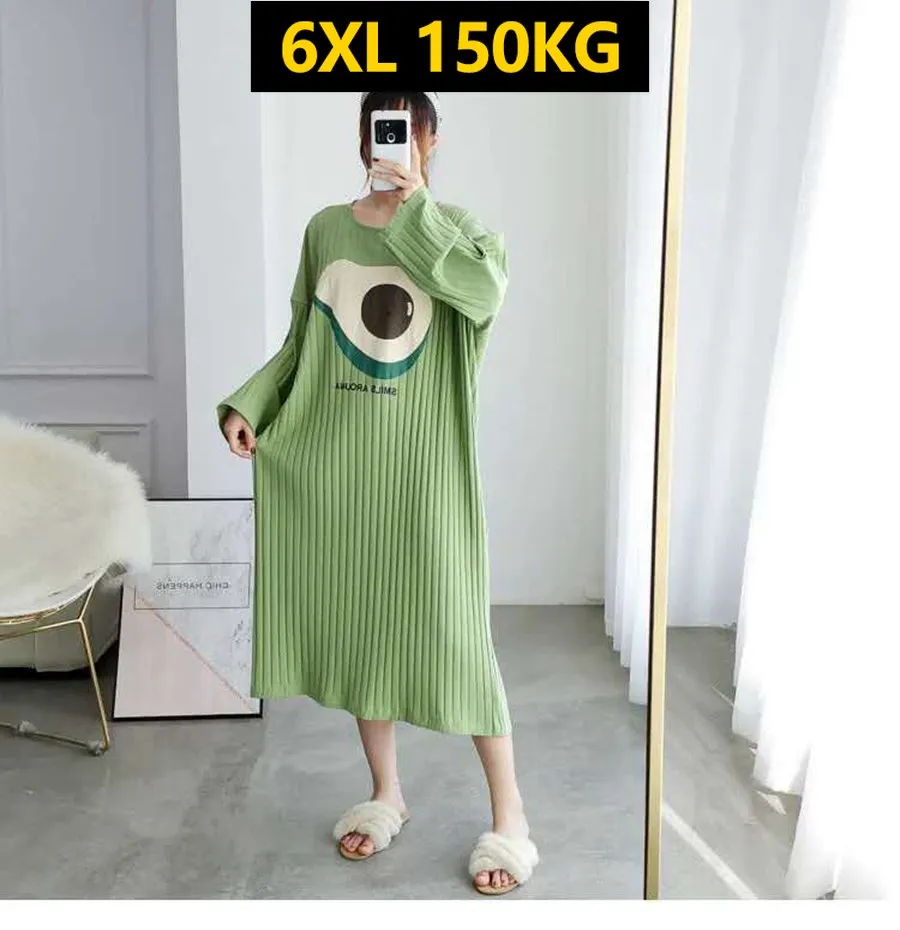 E GIRLS Size 5XL 120kg Spring Women Dress Long Sleeve Cotton Dress Female Soft Home Dress Loose Casual Sleep Dresses E GIRLS
E GIRLS Size 5XL 120kg Spring Women Dress Long Sleeve Cotton Dress Female Soft Home Dress Loose Casual Sleep Dresses E GIRLS