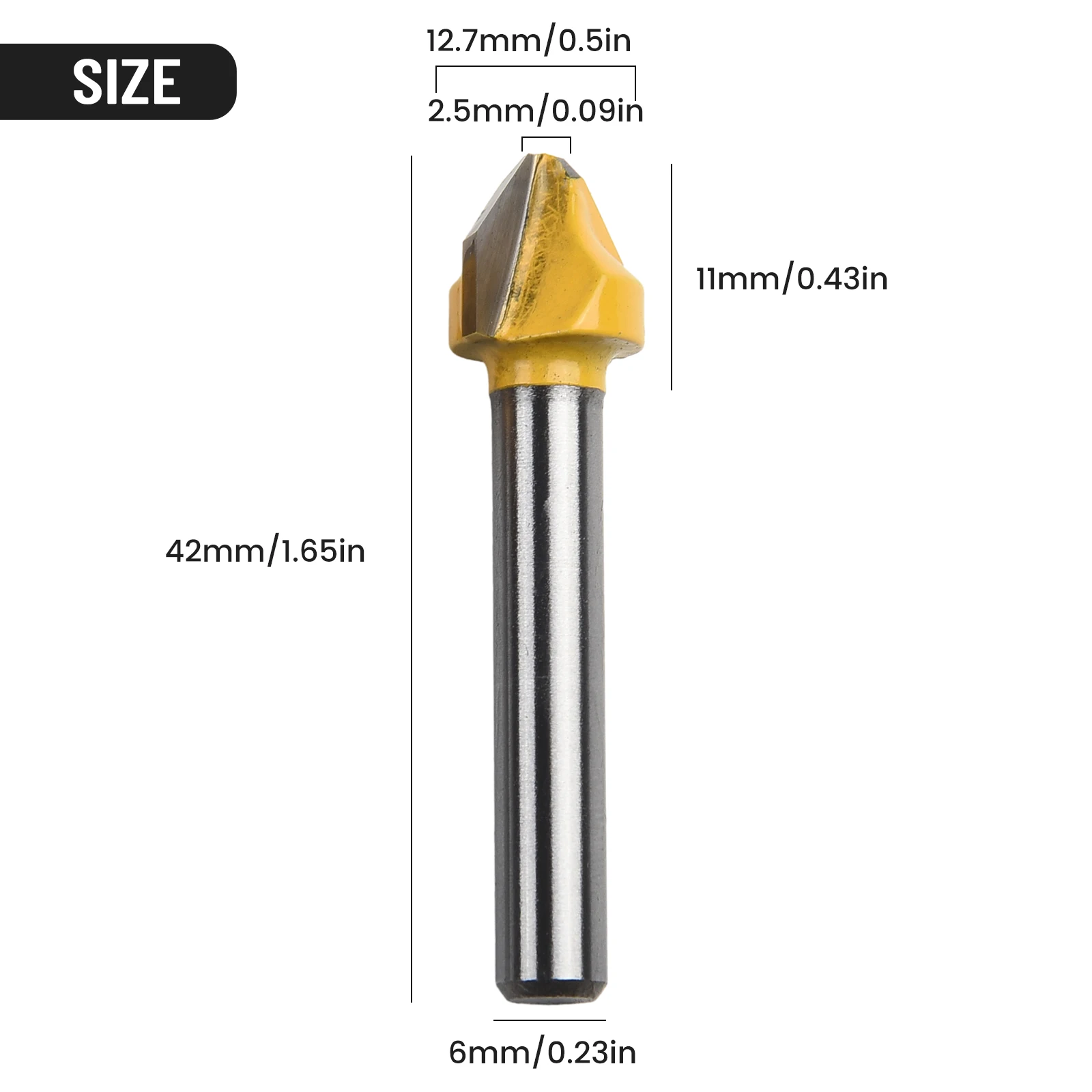 Drilling Accessory Chamfer Flat Head Cutter For Acrylic MDF PVC Carbide Engraving Milling Cutter 6mm Shank Brand New
Drilling Accessory Chamfer Flat Head Cutter For Acrylic MDF PVC Carbide Engraving Milling Cutter 6mm Shank Brand New