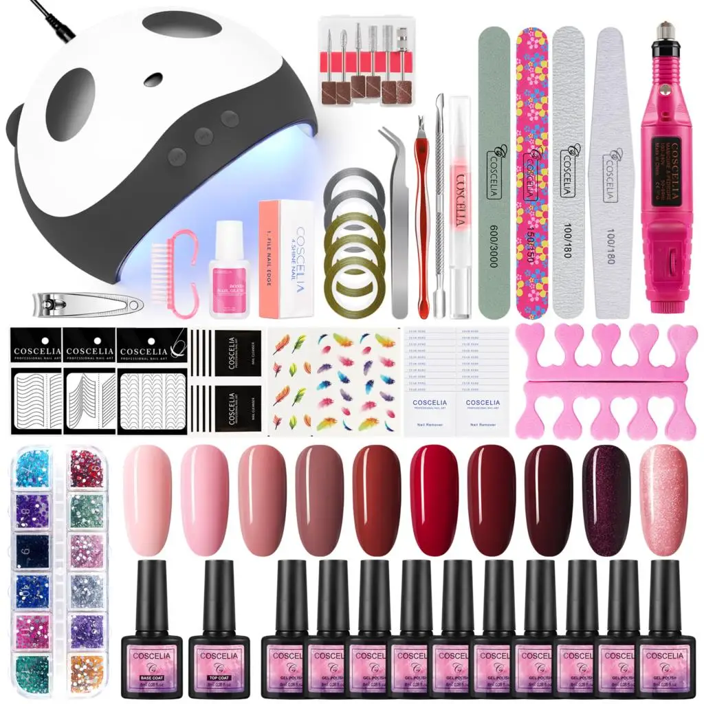 COSCELIA Nail Gel Polish Set With Electric Nail drill Nail Art Manicure Set Soak Off Nail Gel Polish Nail Art Tools UV LED Lamp
COSCELIA Nail Gel Polish Set With Electric Nail drill Nail Art Manicure Set Soak Off Nail Gel Polish Nail Art Tools UV LED Lamp