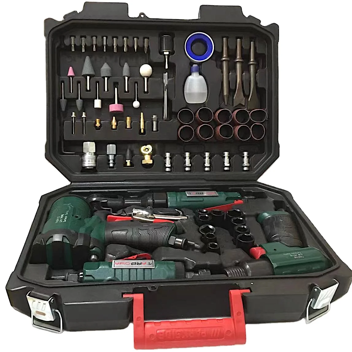 TY00071 71 piece Pneumatic Tools Kit for auto repairing includes wrench, ratchet, air hammer, die grinder accessary
TY00071 71 piece Pneumatic Tools Kit for auto repairing includes wrench, ratchet, air hammer, die grinder accessary