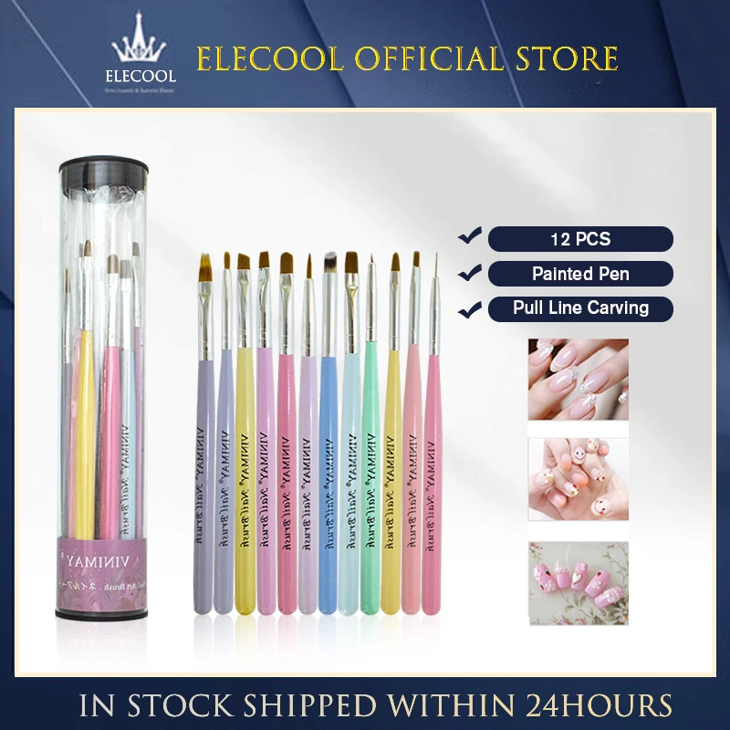 12Pcs Nail Art Acrylic Brush Set Painting Art Salon Brush Plastic Handle Nail Brush Nail Polish Brushes Kit For Manicure Tool
12Pcs Nail Art Acrylic Brush Set Painting Art Salon Brush Plastic Handle Nail Brush Nail Polish Brushes Kit For Manicure Tool