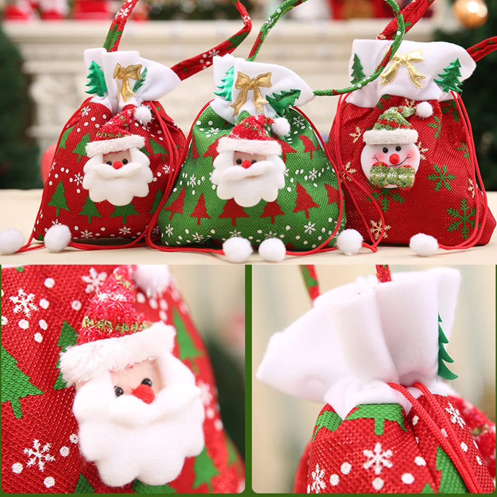 1Pc Christmas Santa Claus Strings Drawstring Xmas Gift Bags Fabric Sock Gift Bags Creative Festival Accessories Gift Candy Bag
1Pc Christmas Santa Claus Strings Drawstring Xmas Gift Bags Fabric Sock Gift Bags Creative Festival Accessories Gift Candy Bag