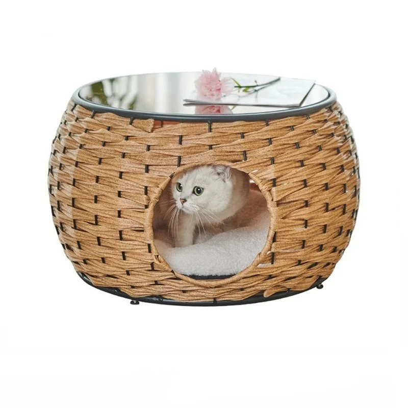 High Quality Wholesale Rattan Weaving Cat's Nest Pet Bed Four Seasons General Wear Bite Easy to Clean
High Quality Wholesale Rattan Weaving Cat's Nest Pet Bed Four Seasons General Wear Bite Easy to Clean
