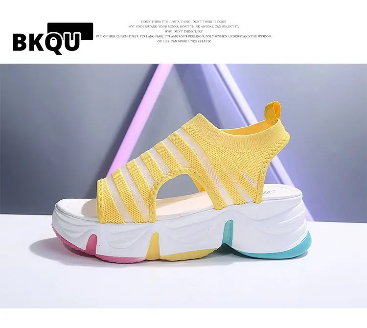 BKQU Summer New Women's Shoes Fashionable Open-toed Sports Sandals Elastic Platform Shoes Fabric Sports Sandals Casual Sandals
BKQU Summer New Women's Shoes Fashionable Open-toed Sports Sandals Elastic Platform Shoes Fabric Sports Sandals Casual Sandals