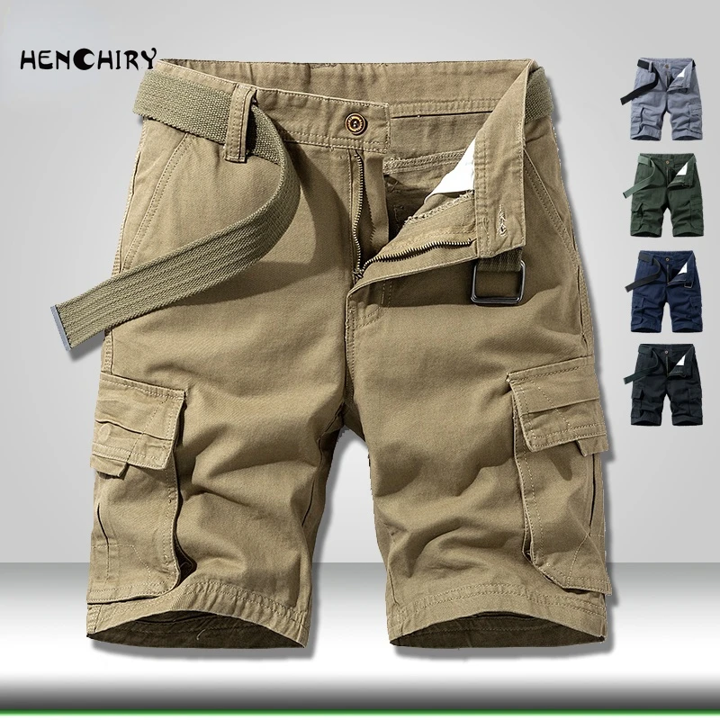 HENCHIRY New Fashion Gym Shorts Cotton Loose Multi-pocket Overalls Shorts Clothing Streetwear Men's Solid Color Military Shorts
HENCHIRY New Fashion Gym Shorts Cotton Loose Multi-pocket Overalls Shorts Clothing Streetwear Men's Solid Color Military Shorts