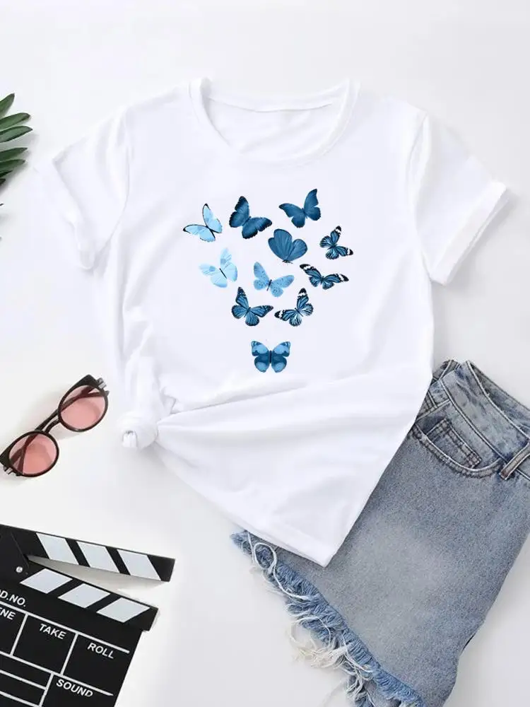 Top T Shirt Short Sleeve Clothes Clothing Women Fashion Love Heart Butterfly 90s Trend Cute Summer Print Graphic T-shirt Tee
Top T Shirt Short Sleeve Clothes Clothing Women Fashion Love Heart Butterfly 90s Trend Cute Summer Print Graphic T-shirt Tee