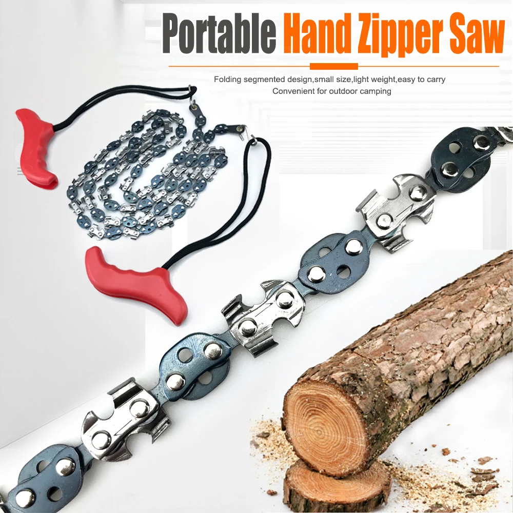 53Inch 68 Tooth Portable Survival Chain Saw with Bag, Multi-function Outdoor Emergency Chainsaw Cutting Tools Handheld Chain Saw
53Inch 68 Tooth Portable Survival Chain Saw with Bag, Multi-function Outdoor Emergency Chainsaw Cutting Tools Handheld Chain Saw
