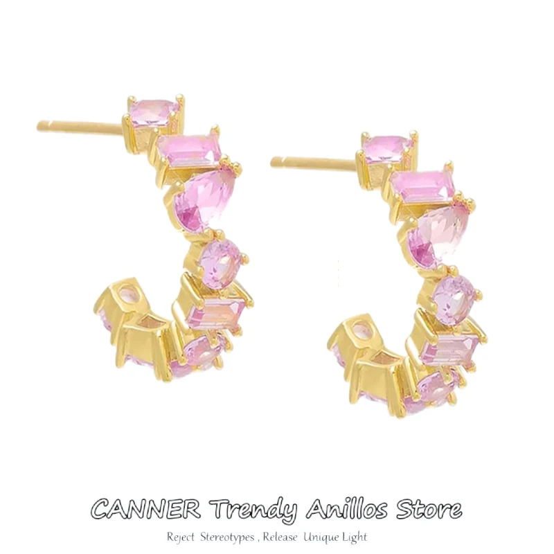 CANNER Plata 925 Sterling Silver Earrings For Women Green White Pink Crystal Stud Piercing Earrings Jewel Wholesale/Dropshipping
CANNER Plata 925 Sterling Silver Earrings For Women Green White Pink Crystal Stud Piercing Earrings Jewel Wholesale/Dropshipping