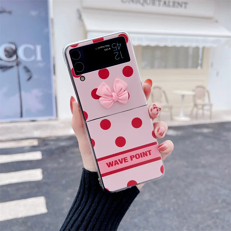 Pink Bowknot Wave Point Phone Case for Samsung Galaxy Z Flip 3 5G PC Back Cover for ZFlip3 Protective Hard Case Shell
Pink Bowknot Wave Point Phone Case for Samsung Galaxy Z Flip 3 5G PC Back Cover for ZFlip3 Protective Hard Case Shell