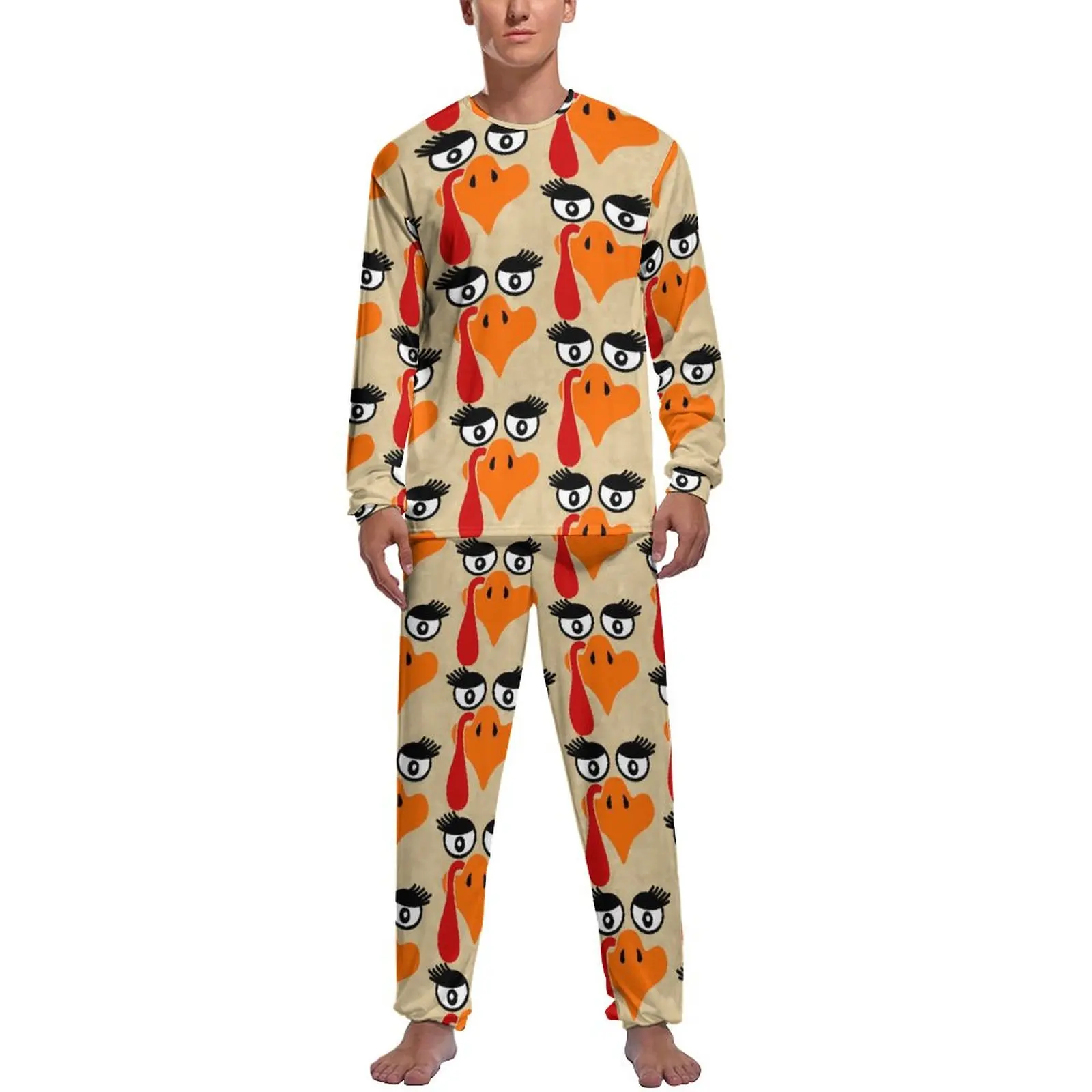 Eyelashs Print Pajamas Spring Turkey Face Home Sleepwear Mens 2 Pieces Design Long Sleeve Cute Pajama Sets
Eyelashs Print Pajamas Spring Turkey Face Home Sleepwear Mens 2 Pieces Design Long Sleeve Cute Pajama Sets