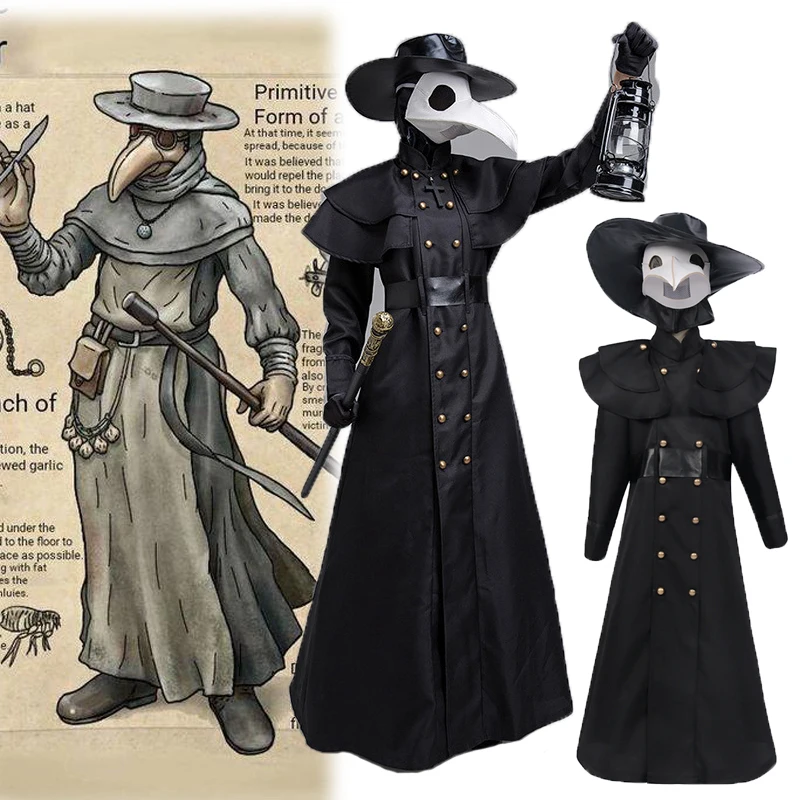 Халат с капюшоном для Хэллоуина, средневековый костюм для косплея с доктором чумы и птичьим Ротом, унисекс, для взрослых и детей, черный плащ, страшный маскарадный костюм
Халат с капюшоном для Хэллоуина, средневековый костюм для косплея с доктором чумы и птичьим Ротом, унисекс, для взрослых и детей, черный плащ, страшный маскарадный костюм