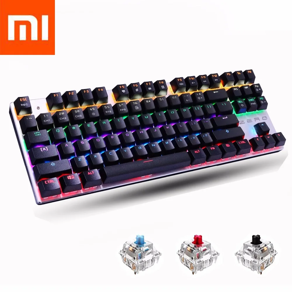 Xiaomi Mechanical Keyboard 87 keys Blue Switch Gaming Keyboards for Tablet Desktop Russian sticker
Xiaomi Mechanical Keyboard 87 keys Blue Switch Gaming Keyboards for Tablet Desktop Russian sticker