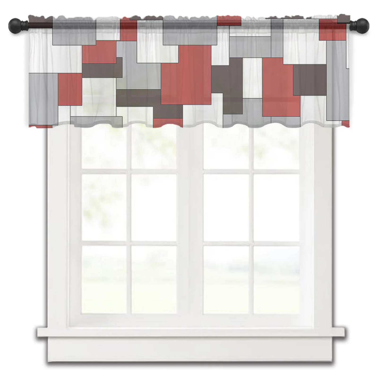Red Abstract Geometric Mid Century Kitchen Small Curtain Tulle Sheer Short Curtain Bedroom Living Room Home Decor Voile Drapes
Red Abstract Geometric Mid Century Kitchen Small Curtain Tulle Sheer Short Curtain Bedroom Living Room Home Decor Voile Drapes