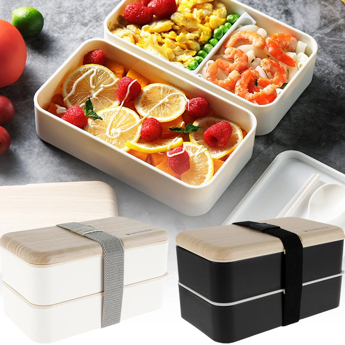 Bento Lunch Box 2 Layer Leak-Proof Japanese Lunch Box 1.2L with Adjustable Divider and Elastic Strap Belt Portable Food Storage
Bento Lunch Box 2 Layer Leak-Proof Japanese Lunch Box 1.2L with Adjustable Divider and Elastic Strap Belt Portable Food Storage