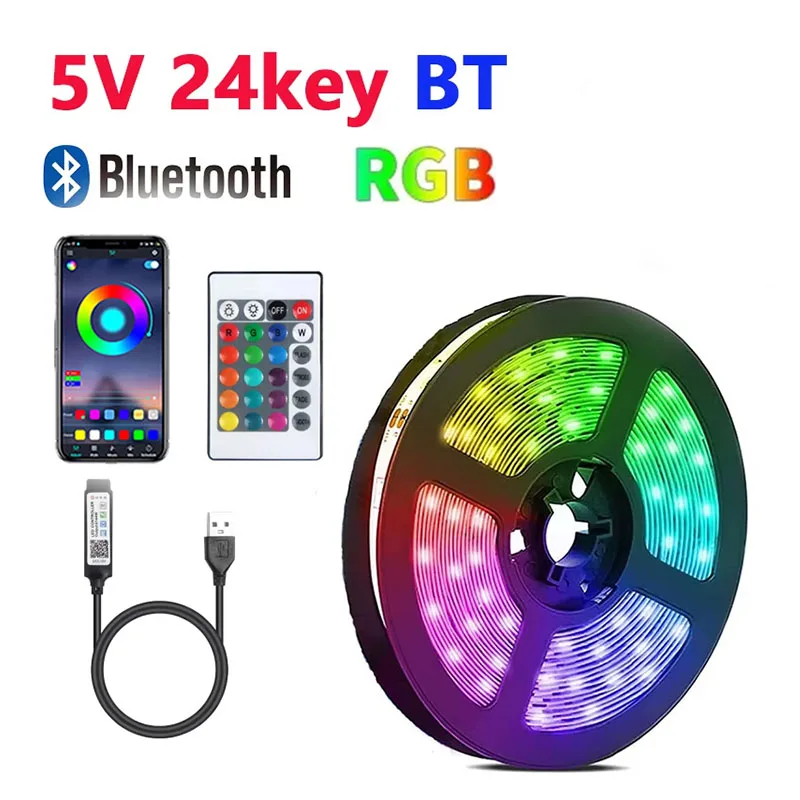 Bluetooth RGB светодиодная лента 5050 5В
Bluetooth RGB светодиодная лента 5050 5В