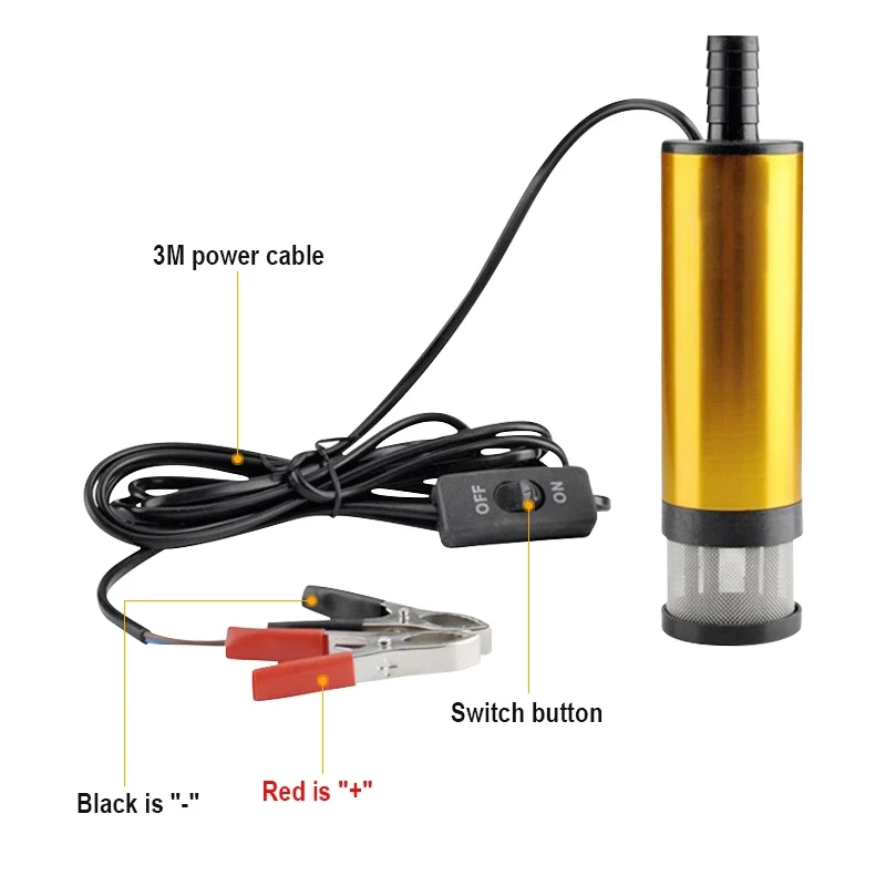 Electric Vehicle Fuel Pump 12V Outer Diameter 51mm/38mm for Pumping Diesel Water 3M 12L/Min Fuel Transfer Pump
Electric Vehicle Fuel Pump 12V Outer Diameter 51mm/38mm for Pumping Diesel Water 3M 12L/Min Fuel Transfer Pump