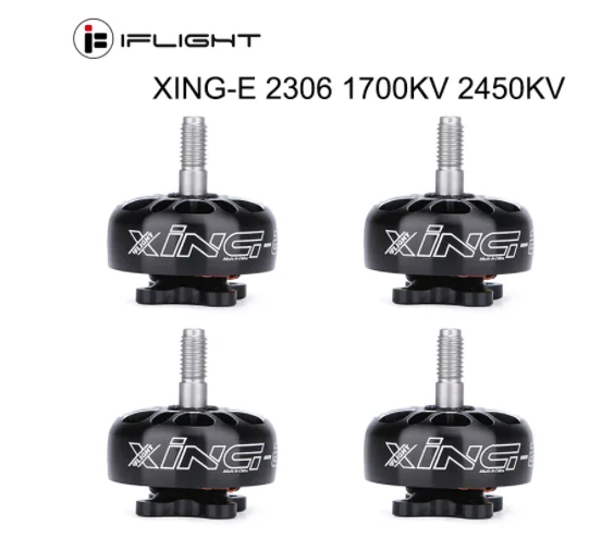IFlight XING-E Pro 2306 1700KV 2450KV 2-6S Brushless Motor W/ 4mm titanium alloy shaft 5-6inch propeller for FPV Racing Drone
IFlight XING-E Pro 2306 1700KV 2450KV 2-6S Brushless Motor W/ 4mm titanium alloy shaft 5-6inch propeller for FPV Racing Drone