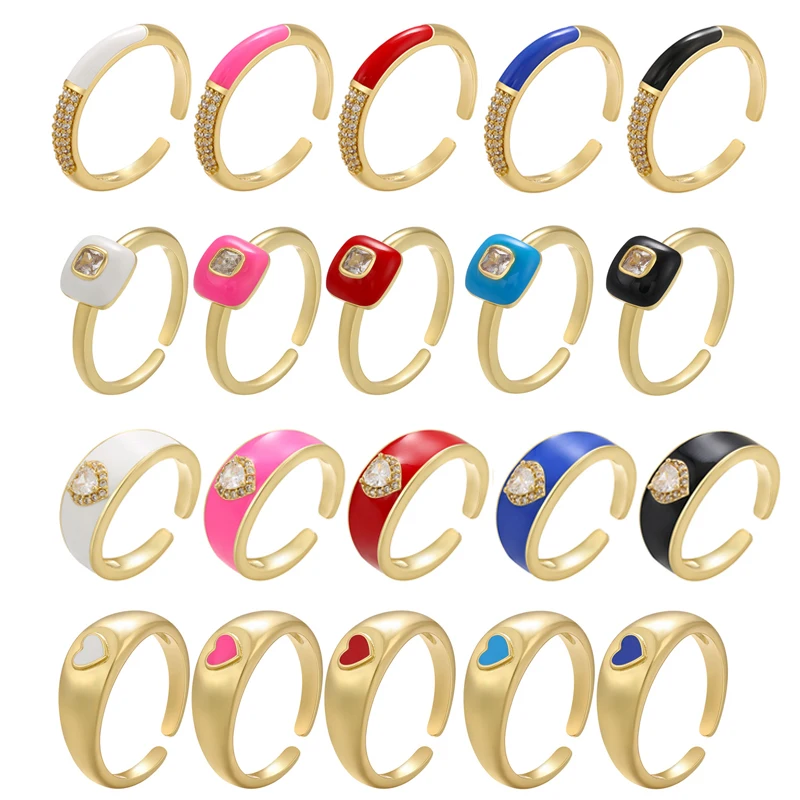 QMHJE Infinity Love Women Ring Candy Heart Square Enamel Oiled Crystal Lady Finger Wedding Colorful Gold Silver Color White Pink
QMHJE Infinity Love Women Ring Candy Heart Square Enamel Oiled Crystal Lady Finger Wedding Colorful Gold Silver Color White Pink