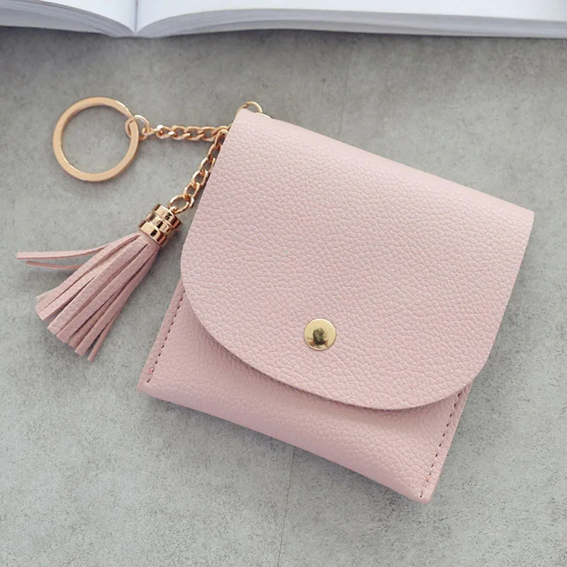 Wallets Women Coin Purse Ladies Pu Leather Simple Tassel & Metal Ring Clutch Keychain Thin Key Bag Card Holders Mini Pouch
Wallets Women Coin Purse Ladies Pu Leather Simple Tassel & Metal Ring Clutch Keychain Thin Key Bag Card Holders Mini Pouch