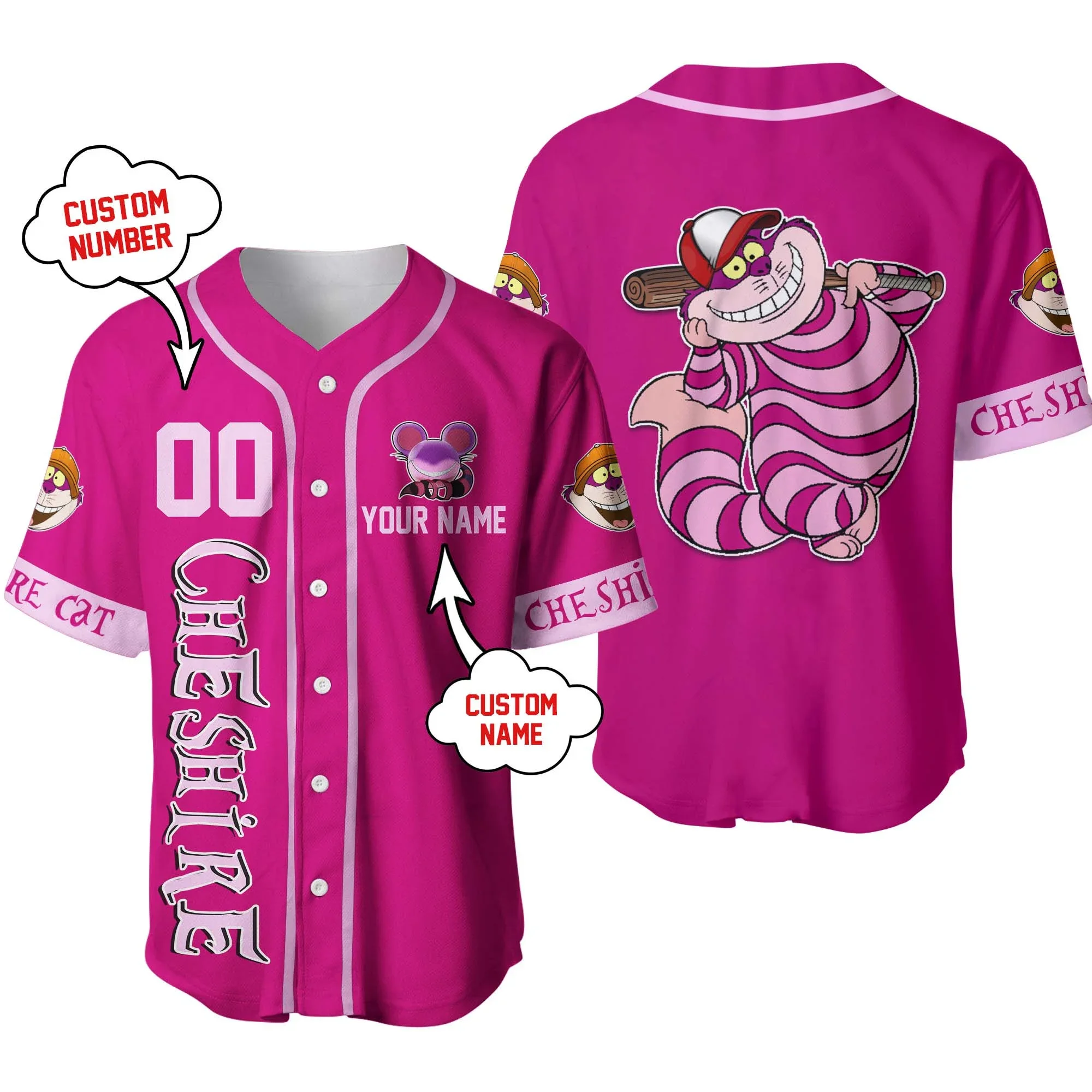 Cheshire Cats Baseball Jerseys Custom Name Men's and Women's Disney Baseball Uniforms Fashion Vintage Short Sleeve Shirt Jerseys
Cheshire Cats Baseball Jerseys Custom Name Men's and Women's Disney Baseball Uniforms Fashion Vintage Short Sleeve Shirt Jerseys