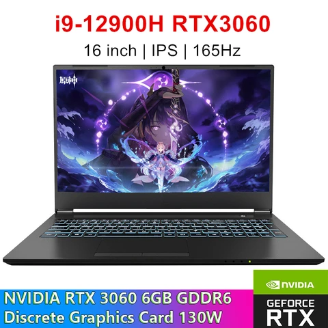 2023 Topton новый игровой ноутбук L8 i9 12900H NVIDIA RTX 3060 6G 16 Дюймов 165 Гц IPS Windows 11 PCIE4.0 ноутбук геймбук WiFi6 BT5.2