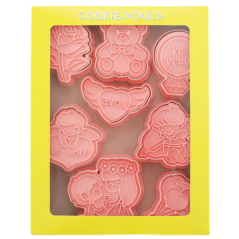 8pcs Baking Mold Valentine's Day Cookie Cutter Angel Bear Biscuit Maker Diy Pastry Decor Cake Stamper Wedding Kitchen Bake Tools
8pcs Baking Mold Valentine's Day Cookie Cutter Angel Bear Biscuit Maker Diy Pastry Decor Cake Stamper Wedding Kitchen Bake Tools