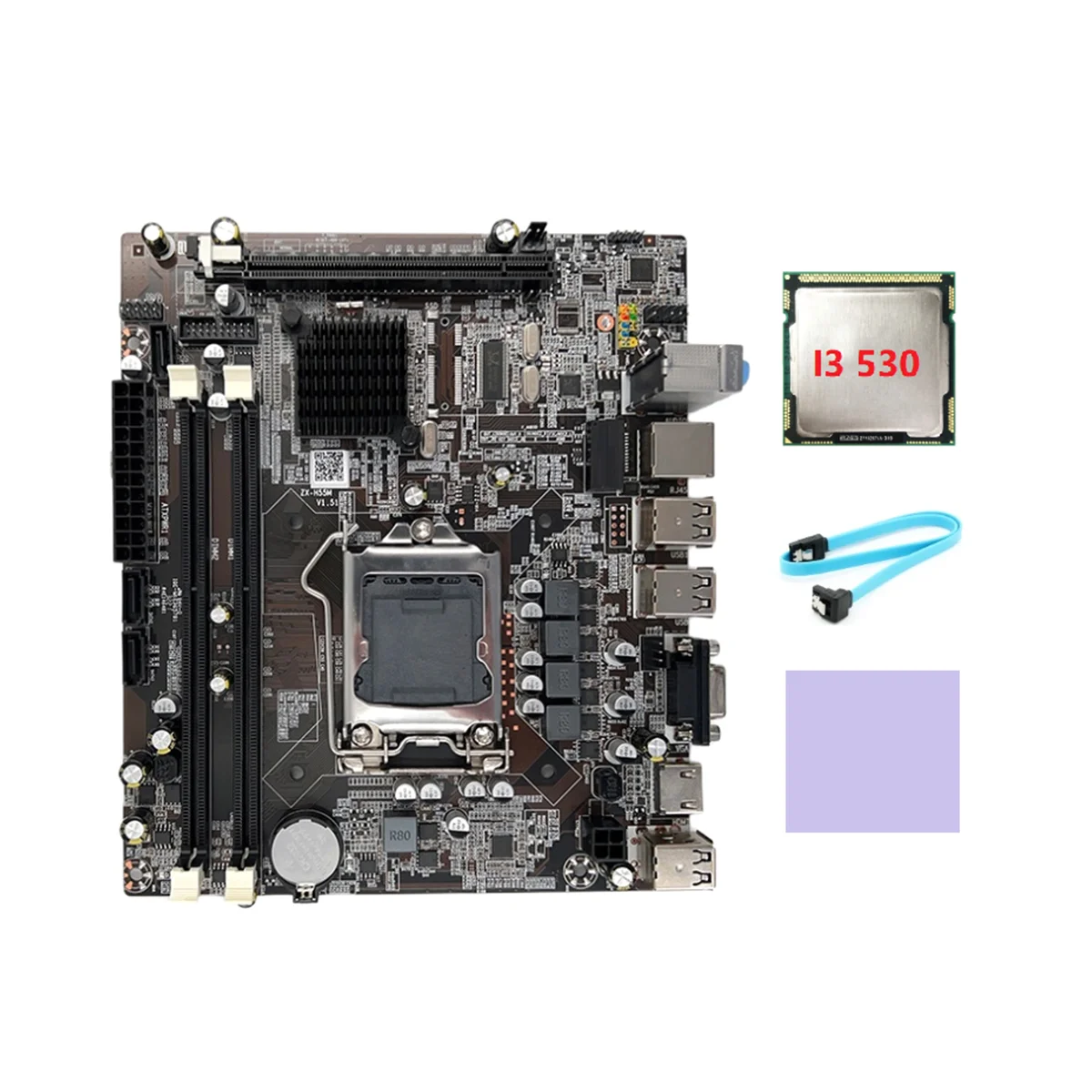 Материнская плата H55 LGA1156 с поддержкой I3 530, I5 760, процессор DDR3, материнская плата с памятью + процессор I3 530 + кабель SATA + термоподушка
Материнская плата H55 LGA1156 с поддержкой I3 530, I5 760, процессор DDR3, материнская плата с памятью + процессор I3 530 + кабель SATA + термоподушка