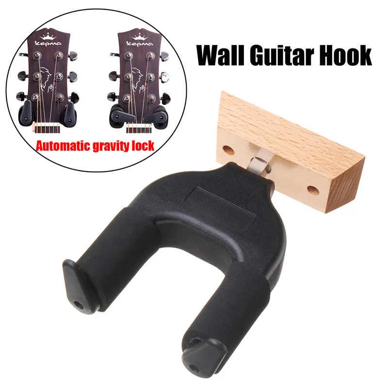 Wall Mount Guitar Hanger Hook Holder Keeper Auto Grip System Lock Wood Base for Electric Guitar String Instrument with Screws
Wall Mount Guitar Hanger Hook Holder Keeper Auto Grip System Lock Wood Base for Electric Guitar String Instrument with Screws