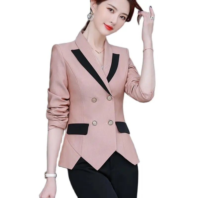 Spring Autumn New Small Suit Jacket Women's Niche Design Coat Long-Sleeved Slim Blazer Female Double-Breasted Outwear Ladies Top
Spring Autumn New Small Suit Jacket Women's Niche Design Coat Long-Sleeved Slim Blazer Female Double-Breasted Outwear Ladies Top