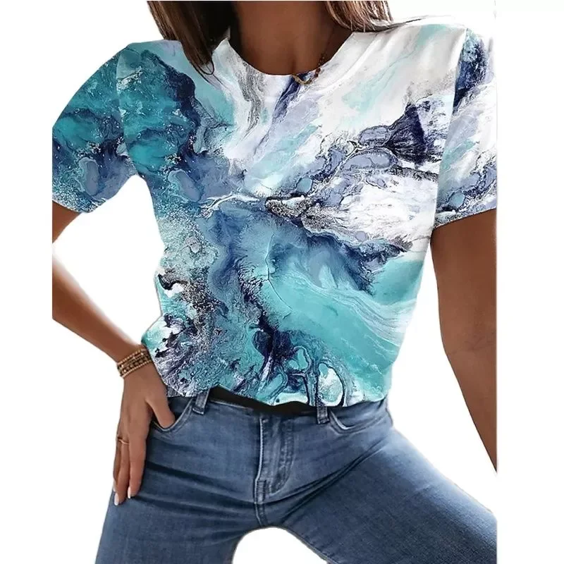 Ladies 3D printing painting T-shirt landscape 3D print 2022 summer round neck new big deal
Ladies 3D printing painting T-shirt landscape 3D print 2022 summer round neck new big deal