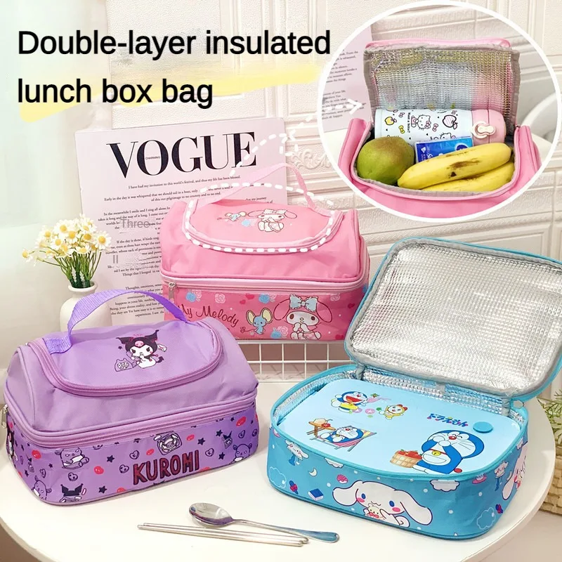 Sanrio Hello Kitty Cinnamoroll Kuromi Double Layer Cold Insulation Lunch Box Bag Portable Cartoon Large Size Lunch Box Lunch Bag
Sanrio Hello Kitty Cinnamoroll Kuromi Double Layer Cold Insulation Lunch Box Bag Portable Cartoon Large Size Lunch Box Lunch Bag