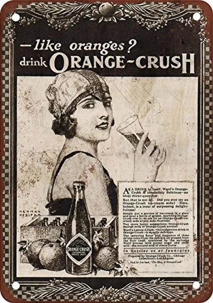 Orange Crush Tin Sign art wall decoration,vintage aluminum retro metal sign,iron painting
Orange Crush Tin Sign art wall decoration,vintage aluminum retro metal sign,iron painting