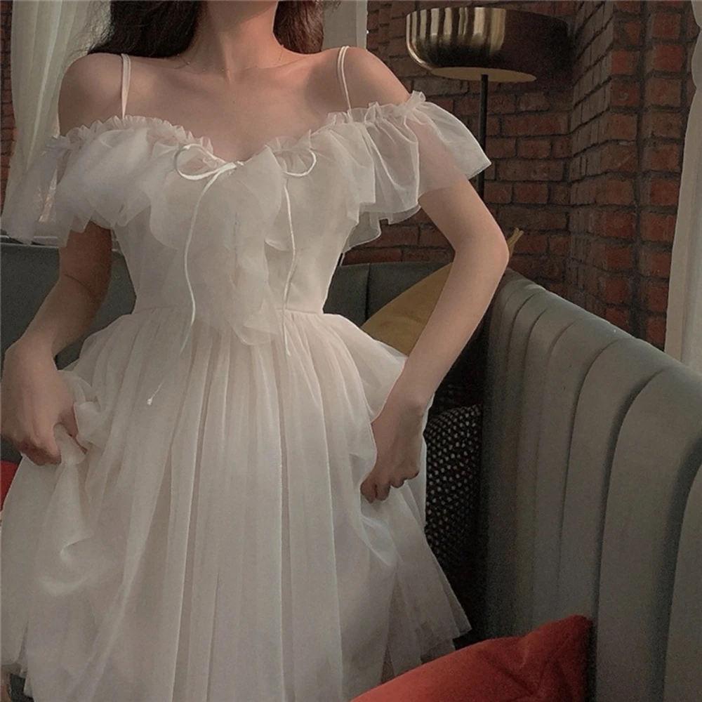 Women Summer Dress Long Sling Fairy Skirt Dress with Lace Piece Set Women Korean Gentle Sleeveless Solid Party Night Club Dress
Women Summer Dress Long Sling Fairy Skirt Dress with Lace Piece Set Women Korean Gentle Sleeveless Solid Party Night Club Dress