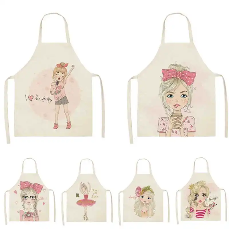 Милый фартук для девушек, кухонный Льняной Фартук с узором, устойчивый к пятнам, фартук шеф-повара, детские нагрудники, инструменты для убор... 
Милый фартук для девушек, кухонный Льняной Фартук с узором, устойчивый к пятнам, фартук шеф-повара, детские нагрудники, инструменты для убор...