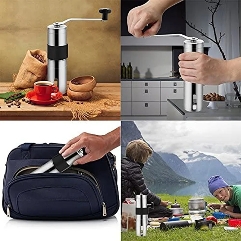 2 Size Manual Coffee Grinder Stainless Steel Adjustable Coffee Bean Mill With Silicone Loop Ring Easy Clean Kitchen Tools
2 Size Manual Coffee Grinder Stainless Steel Adjustable Coffee Bean Mill With Silicone Loop Ring Easy Clean Kitchen Tools